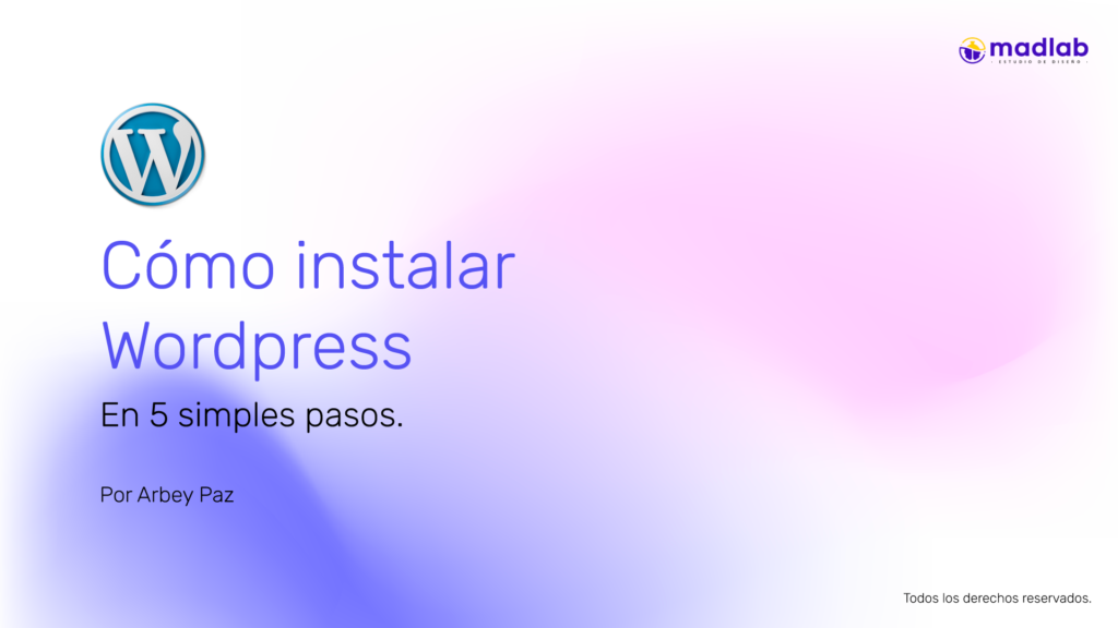 PORTADA Vertical COMO INSTALAR WORDPRESS DESDE CERO EN 5 SENCILLOS